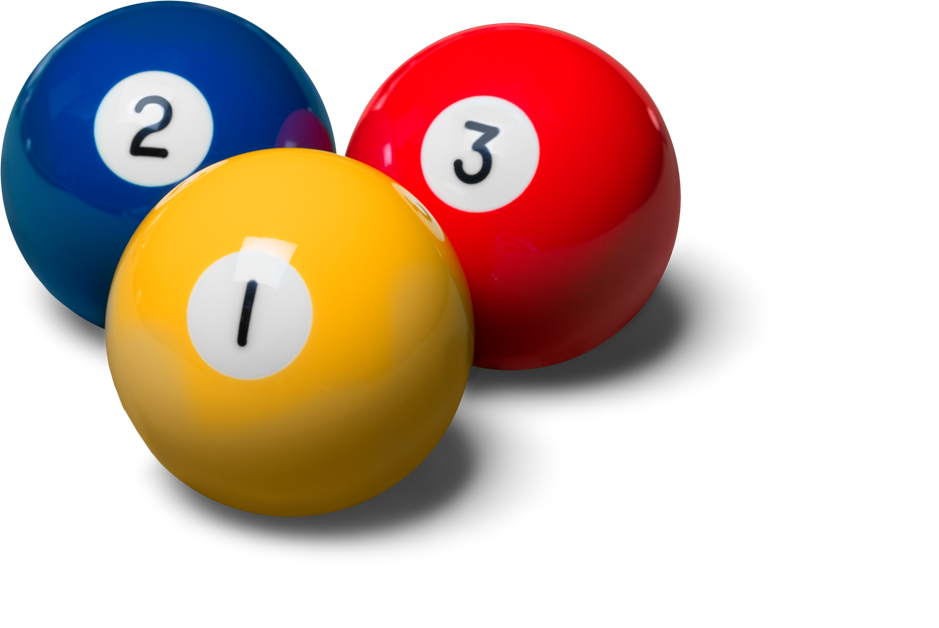 Billiard Balls in Primary Colors